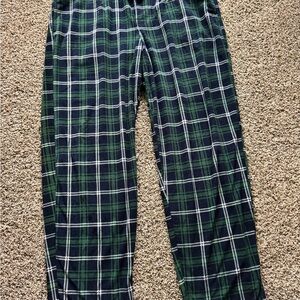 George Green and Blue Plaid Sweatpants